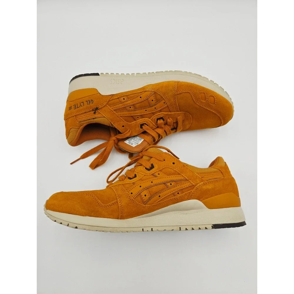 Asics Gel Lyte III HL7U2 Mens‎ 8.5 Honey Ginger Suede Sneakers Split Tongue